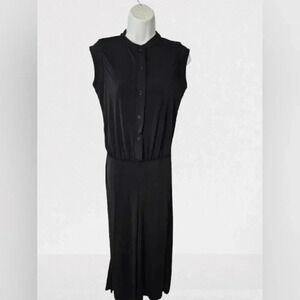 Balara Black Sleeveless Snap up Cropped Jumpsuit